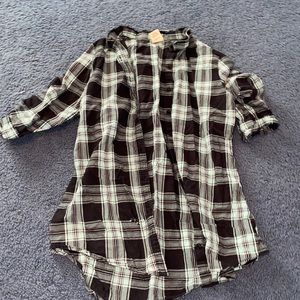 Girls short sleeve flannel
